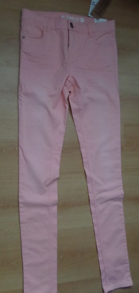 NIEUW: Zalmroze Hema pantalon maat 164; slim fit model, Kinderen en Baby's, Kinderkleding | Maat 164, Ophalen of Verzenden, Nieuw
