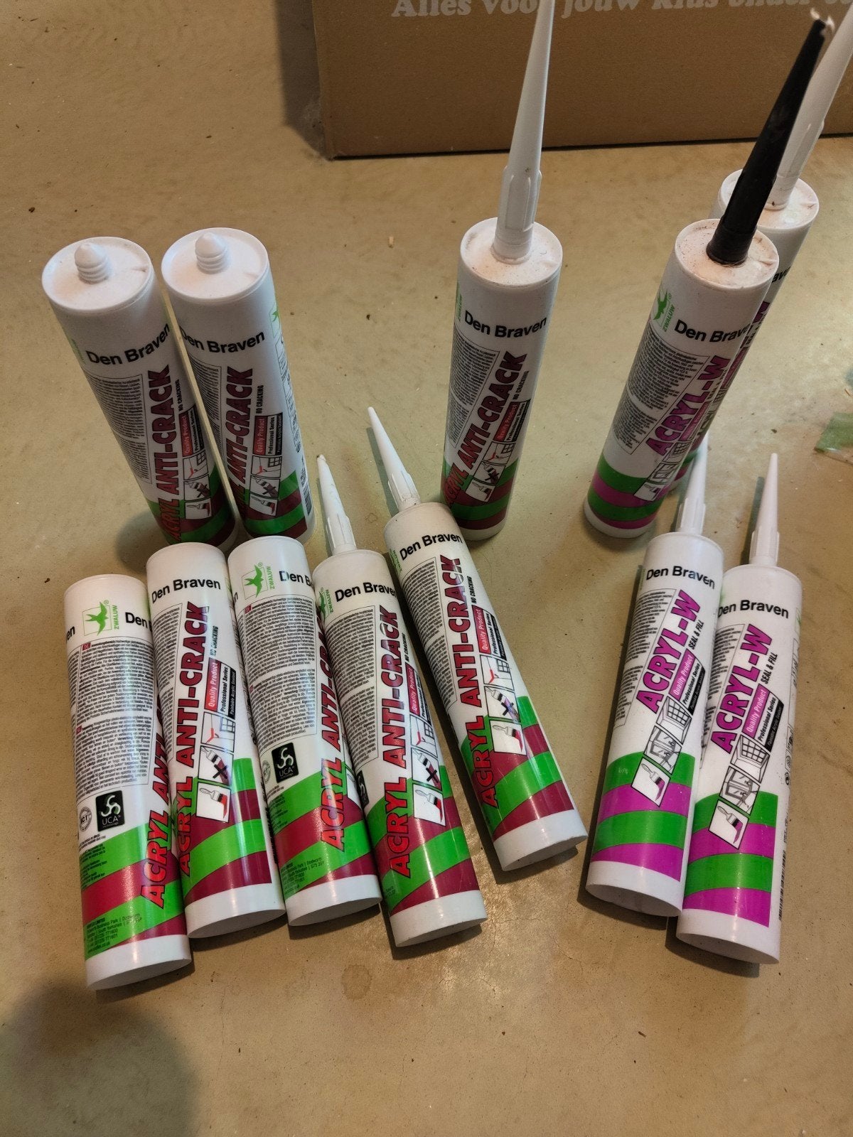 Den Braven Acrylaat Kit: 8x Anti-Crack, 4x Acryl-W, Ophalen of Verzenden, Nieuw