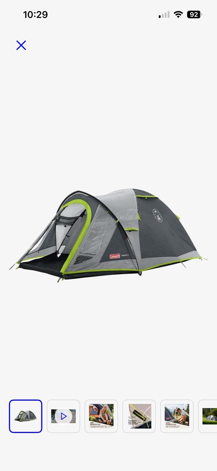 Coleman Darwin 3 plus tent incl. bon, Caravans en Kamperen, Ophalen of Verzenden, Zo goed als nieuw