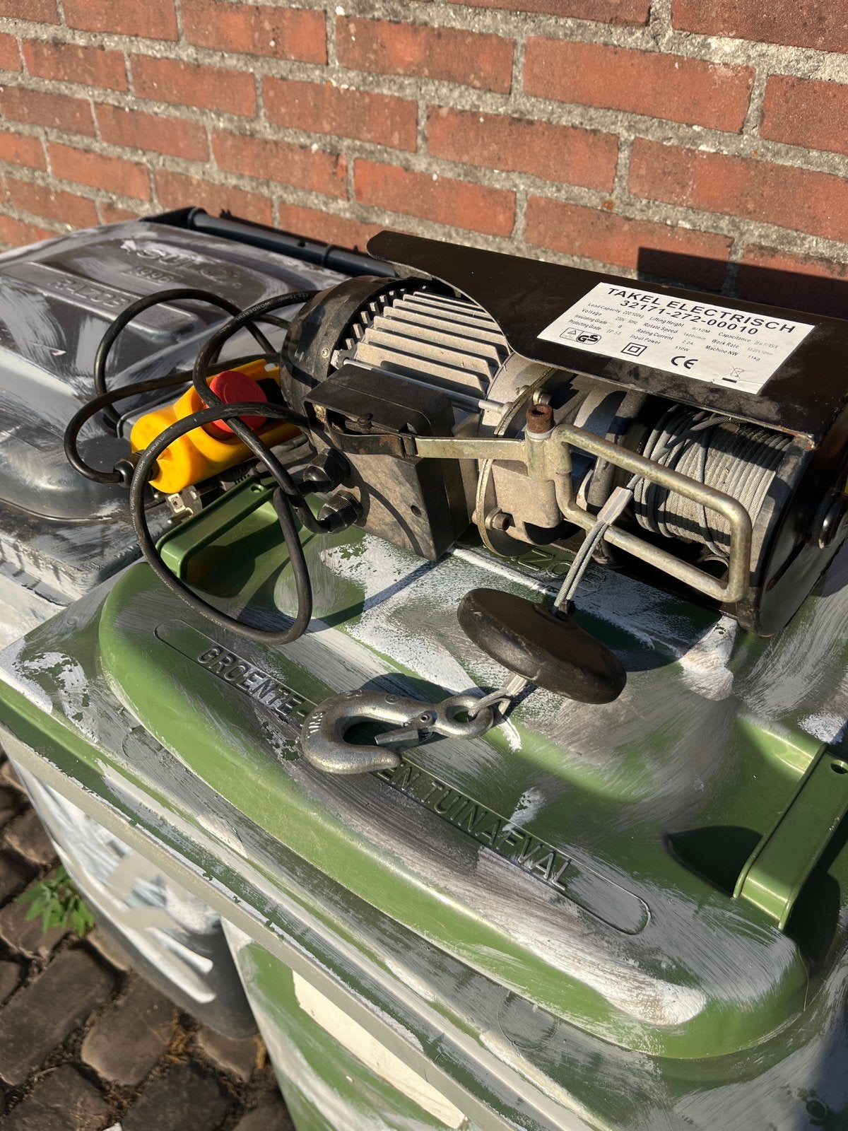 Elektrische takel 200/100kg - PowerG, Ophalen of Verzenden, Gebruikt, Elektrisch