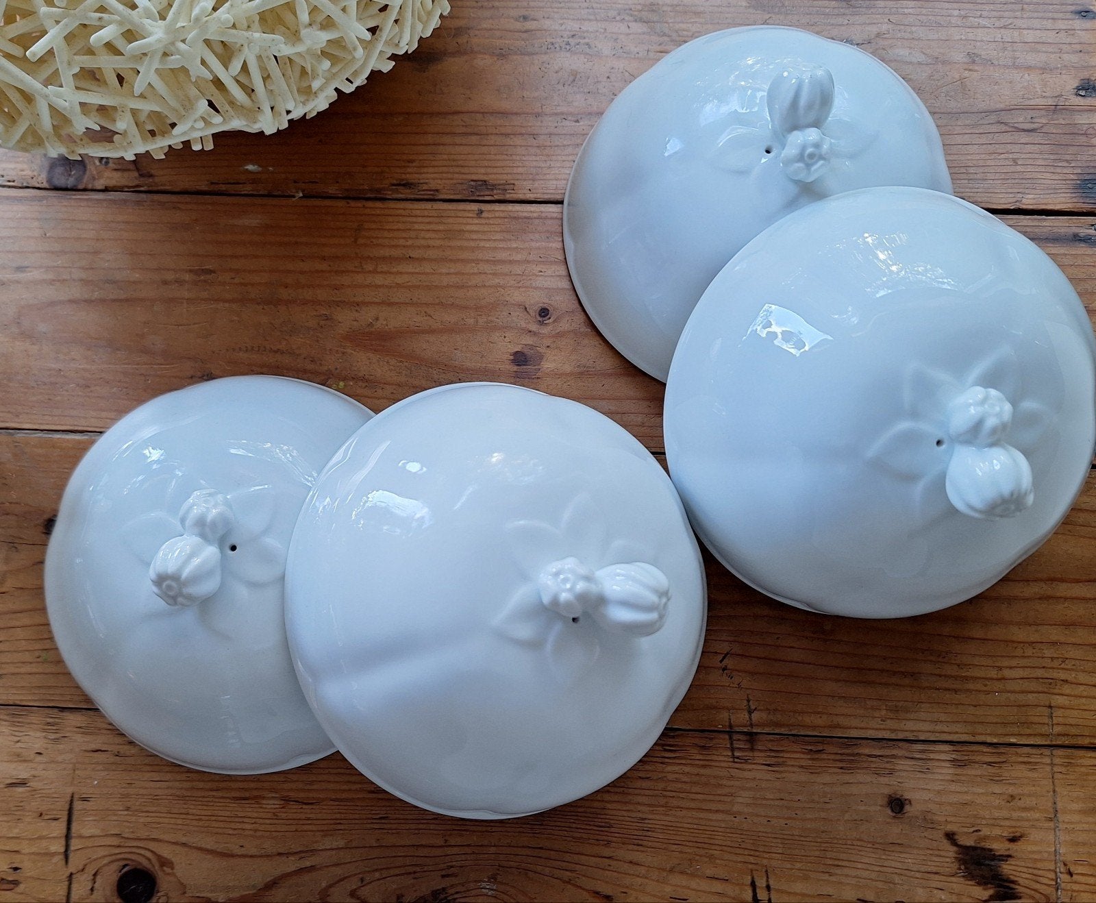 4 vintage porseleinen stolpjes, Ophalen of Verzenden