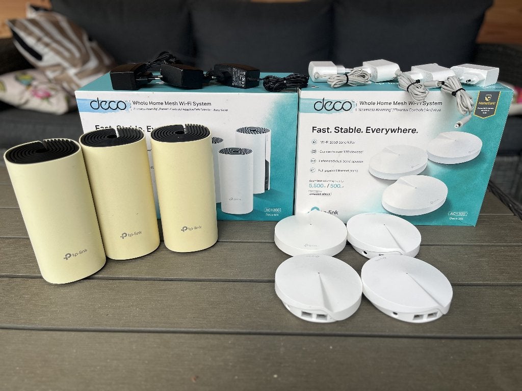 Multiroom Mesh Wi-Fi Set: 7x TP-Link Deco (M4 3 & M5), Computers en Software, WiFi-versterkers, Ophalen of Verzenden, Gebruikt