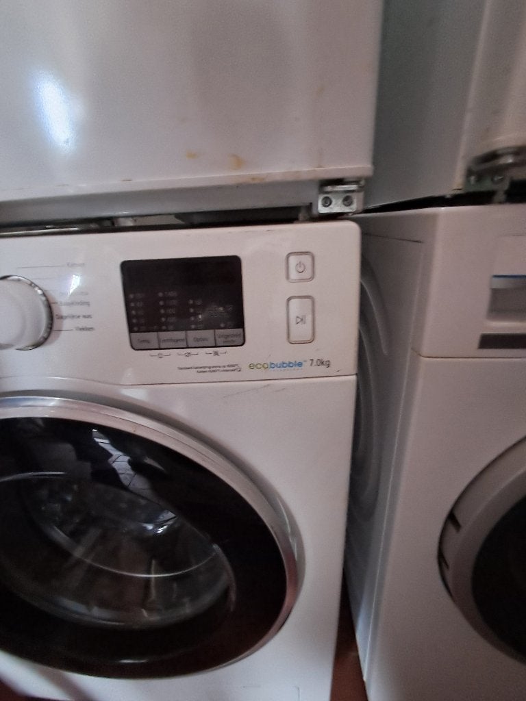 Samsung EcoBubble 7 kg wasmachine voorlader wit  CS27289, Ophalen, Gebruikt, Voorlader, Kort programma