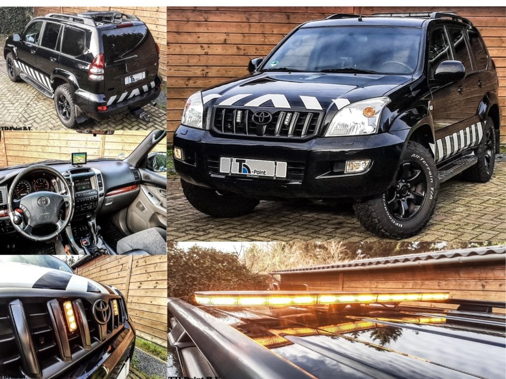 TOYOTA LANDCRUISER 120 SERIE|GOED ONDERHOUDEN|GRIJS KENTEKEN, Auto's, Automaat, Stof, Zwart, Diesel