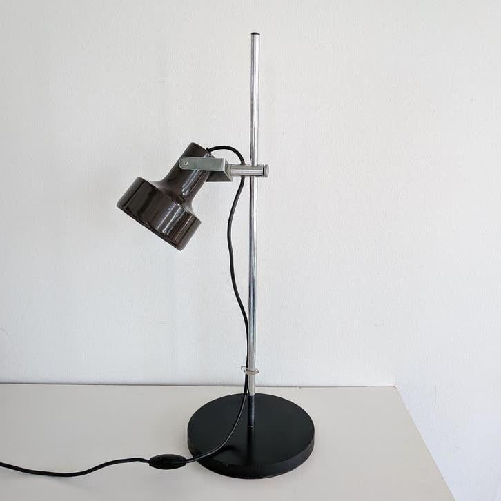 Vintage Anvia verstelbare bureaulamp Bruin, Ophalen of Verzenden, Gebruikt, Metaal, 50 tot 75 cm