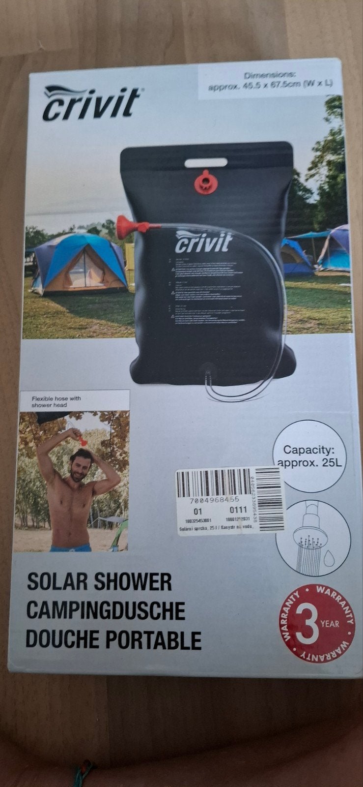 Crivit Solar Douche / Campingdouche 25L, Ophalen of Verzenden, Zo goed als nieuw