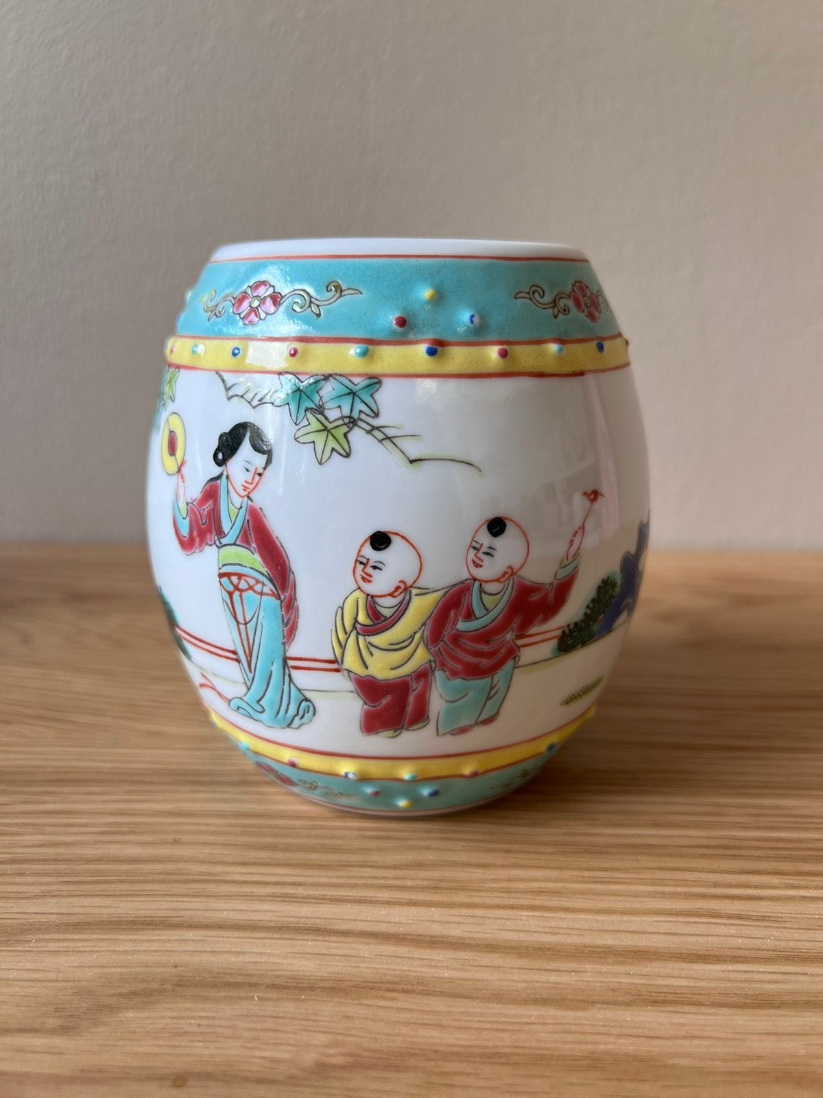 Bijzonder Chinees gemberpotje Rose family vintage 50’s, Huis en Inrichting, Ophalen of Verzenden