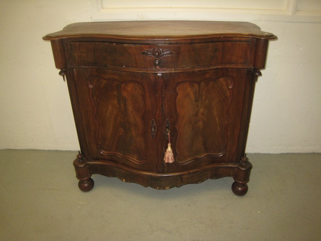 Antiek houten penant- of meidenkastje, Biedermeier stijl, Huis en Inrichting, Niet ingevuld, Gebruikt, Niet ingevuld, Niet ingevuld