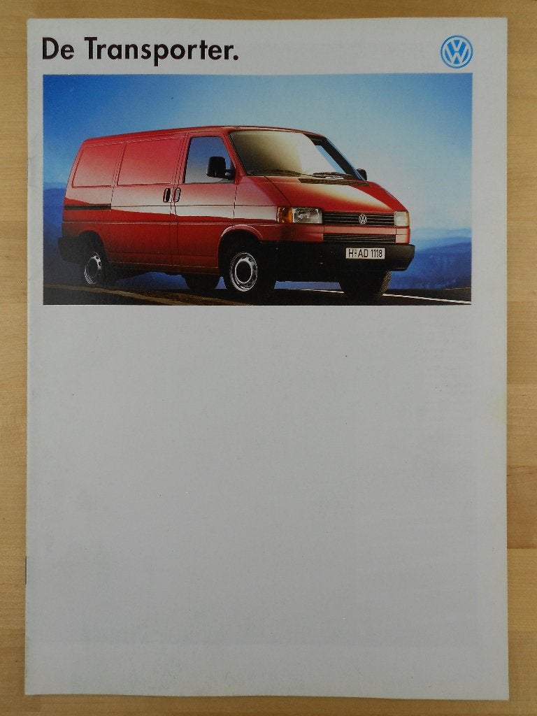 Volkswagen T4 Transporter Brochure 1993 – VW Bestelwagen, Volkswagen, Ophalen of Verzenden, Zo goed als nieuw, Volkswagen