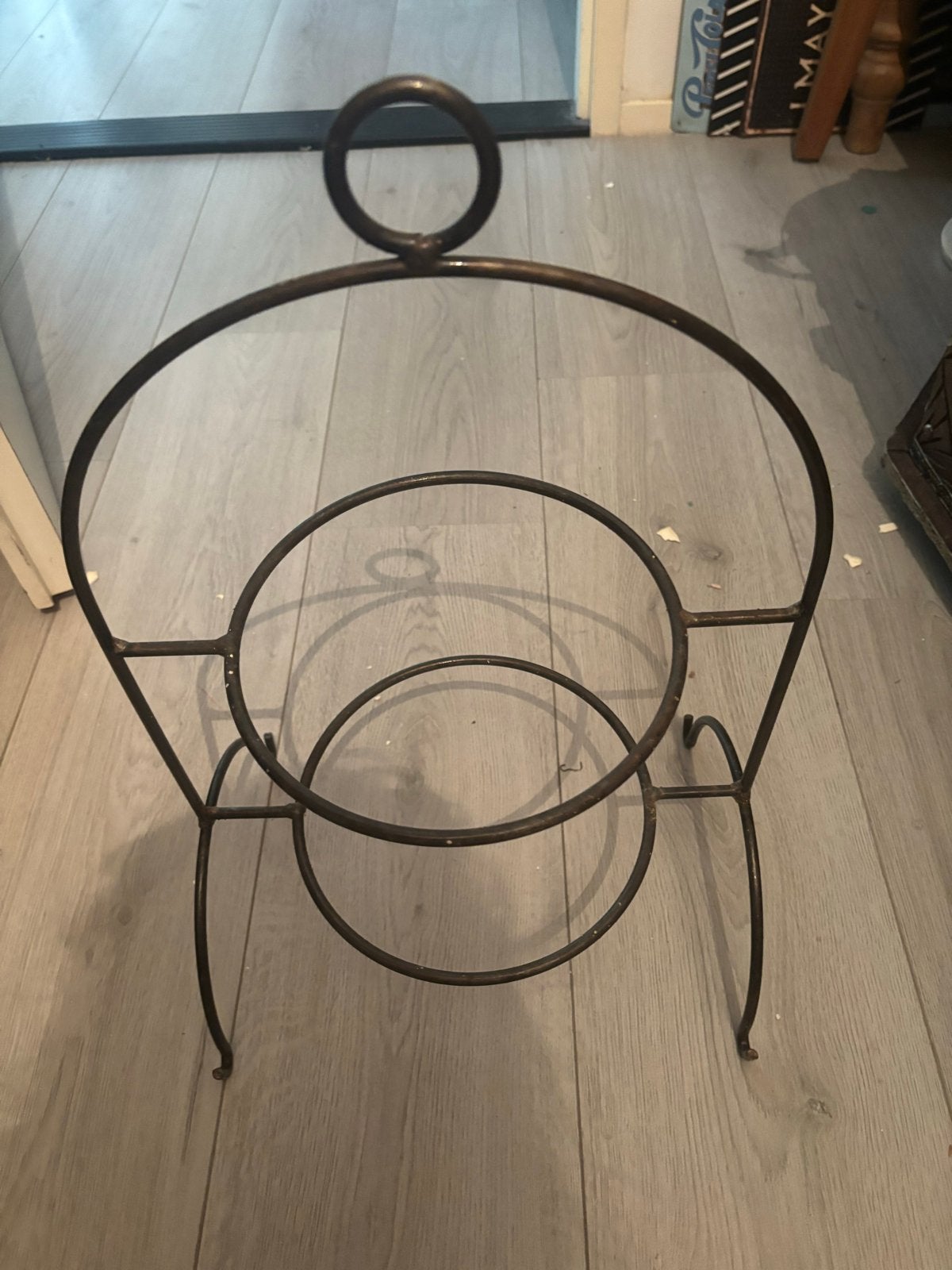 Decoratieve Bordenrek - Vintage Stijl, Vintage, Ophalen of Verzenden, Metaal, Gebruikt