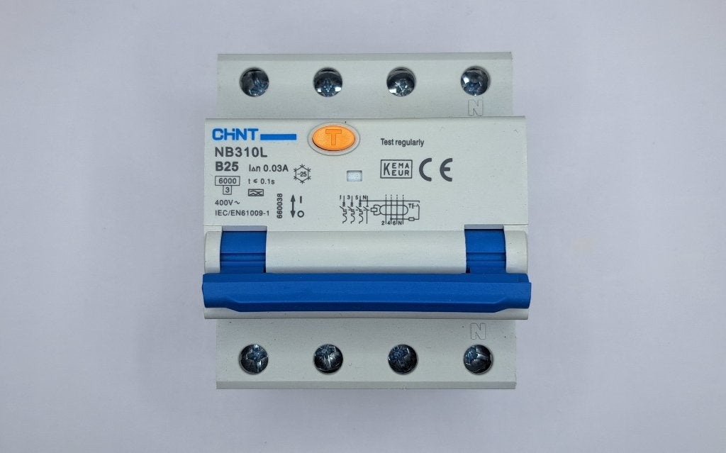 CHINT Groepenkast Aardlekautomaat krachtstroom B25 30mA (1x), Chint, Onbekend, Nieuw, Ophalen of Verzenden