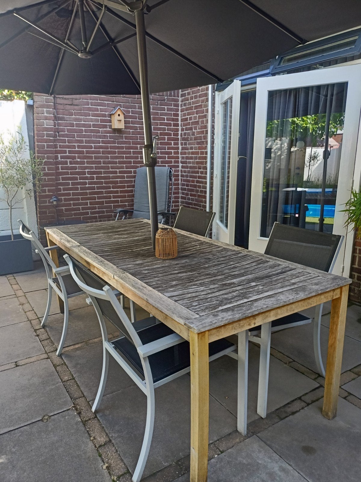 Gratis tuintafel, Ophalen, Gebruikt, Rechthoekig, Hout