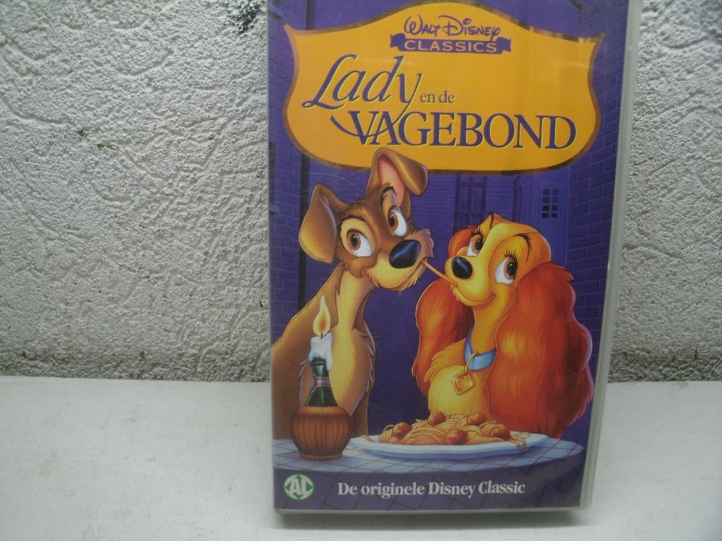 vhs 182a lady en de vagebond classic's ned gespr, Cd's en Dvd's, VHS | Kinderen en Jeugd, Alle leeftijden, Ophalen of Verzenden