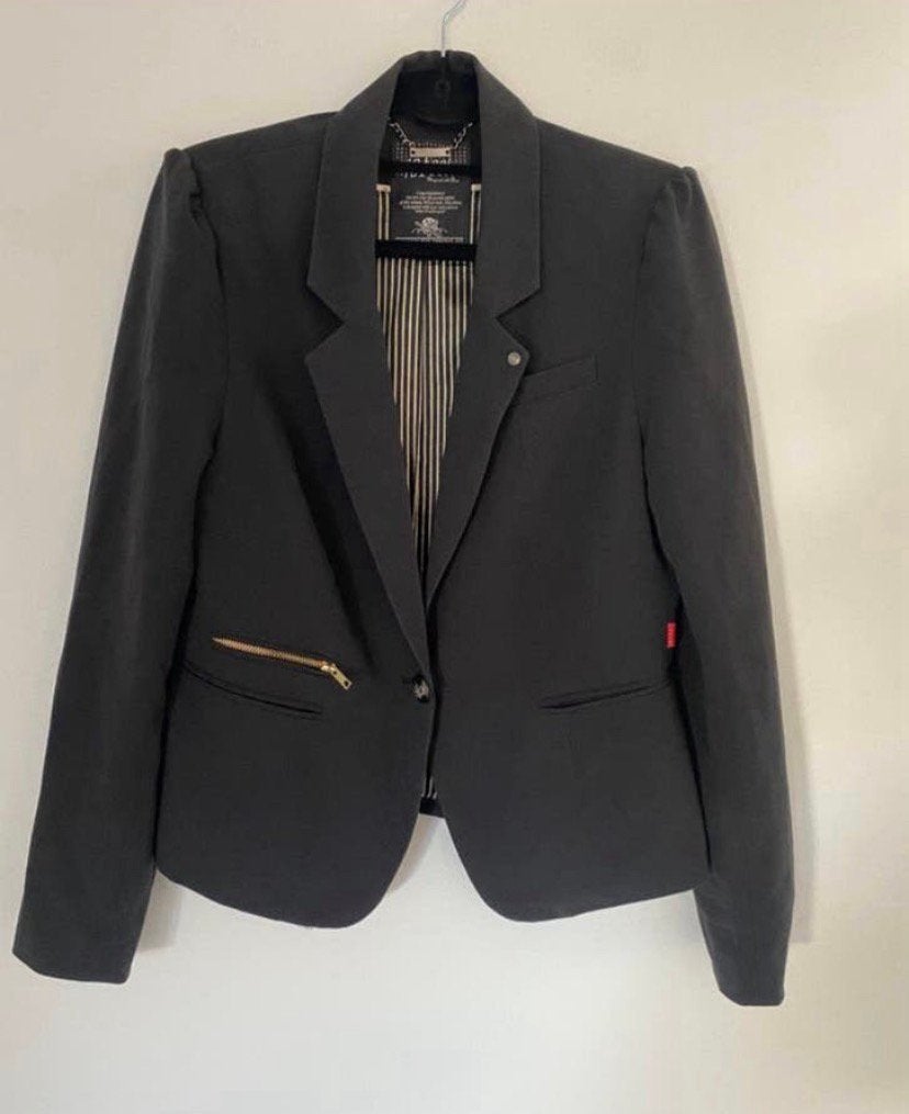 Blazer colbert dames, zwart maat M, Maat 38/40 (M), Verzenden, Zwart, Zo goed als nieuw