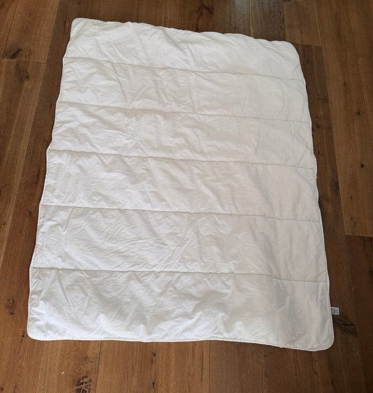 HEMA Peuter dekbed 120 x 150 incl beddengoed, Gebruikt, Eenpersoons, Wit, Ophalen of Verzenden