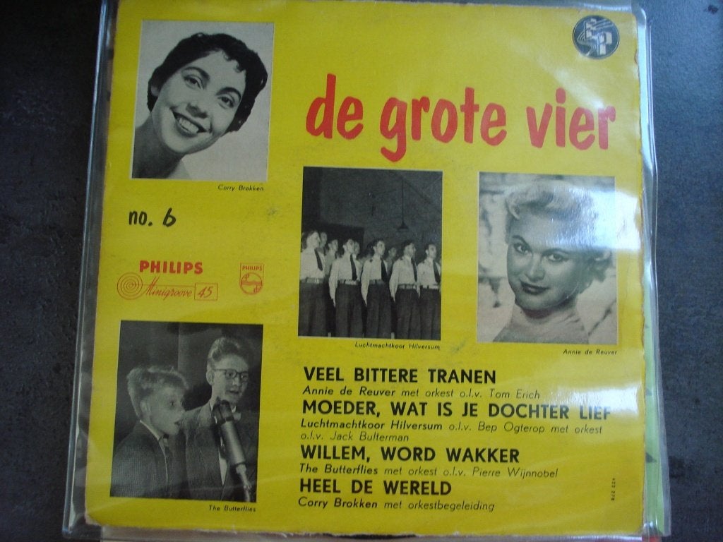 De Grote Vier no. 6                     EP, Gebruikt, Voor 1960, 7 inch, Pop