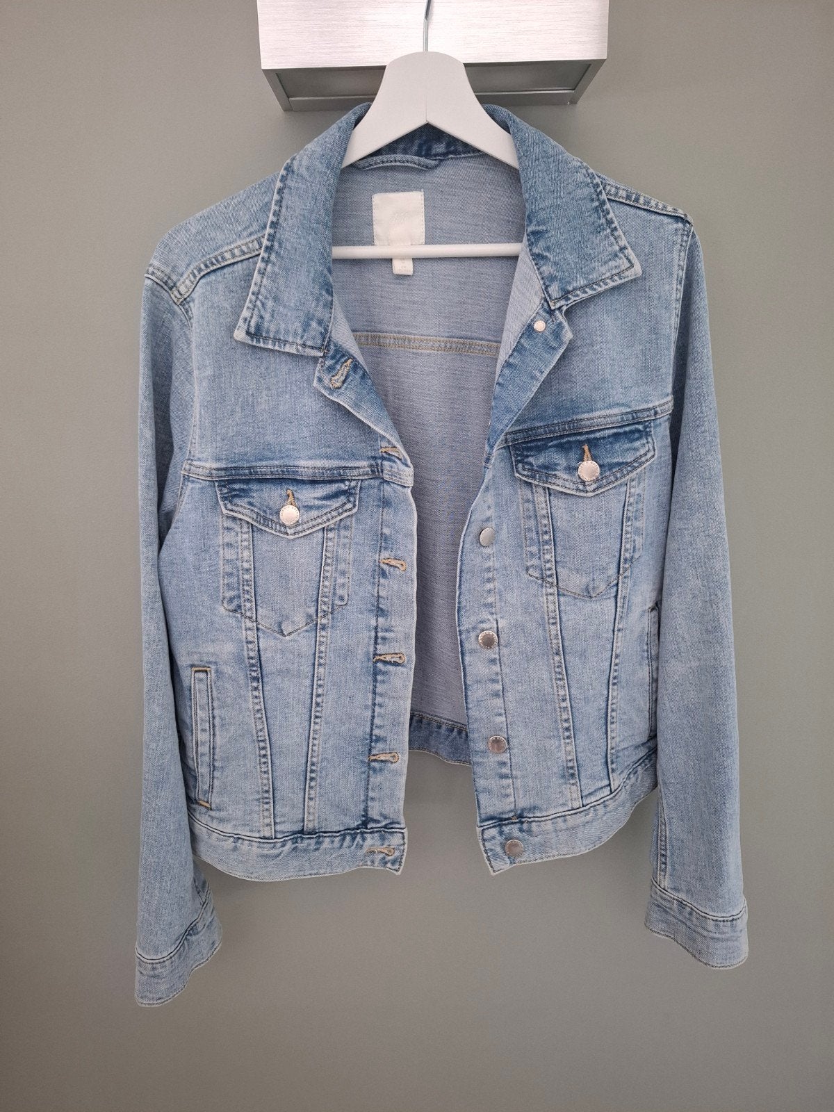 Spijkerjas maat 44 zomerjas maat L blauw, H&M, Blauw, Maat 42/44 (L), Ophalen of Verzenden