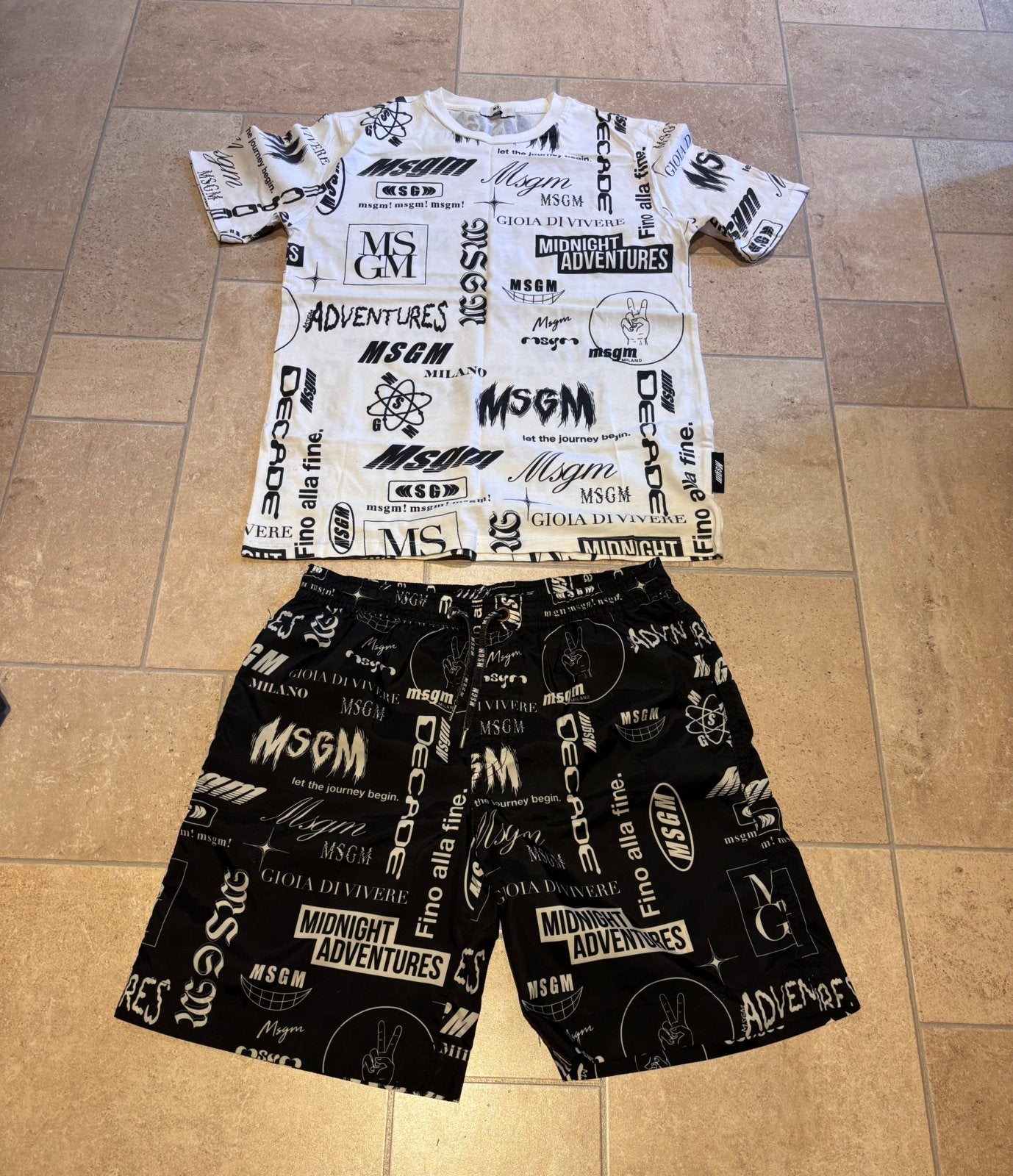Msgm korte broek stel maat 164, Ma, Sport- of Zwemkleding, Ophalen of Verzenden, Zo goed als nieuw