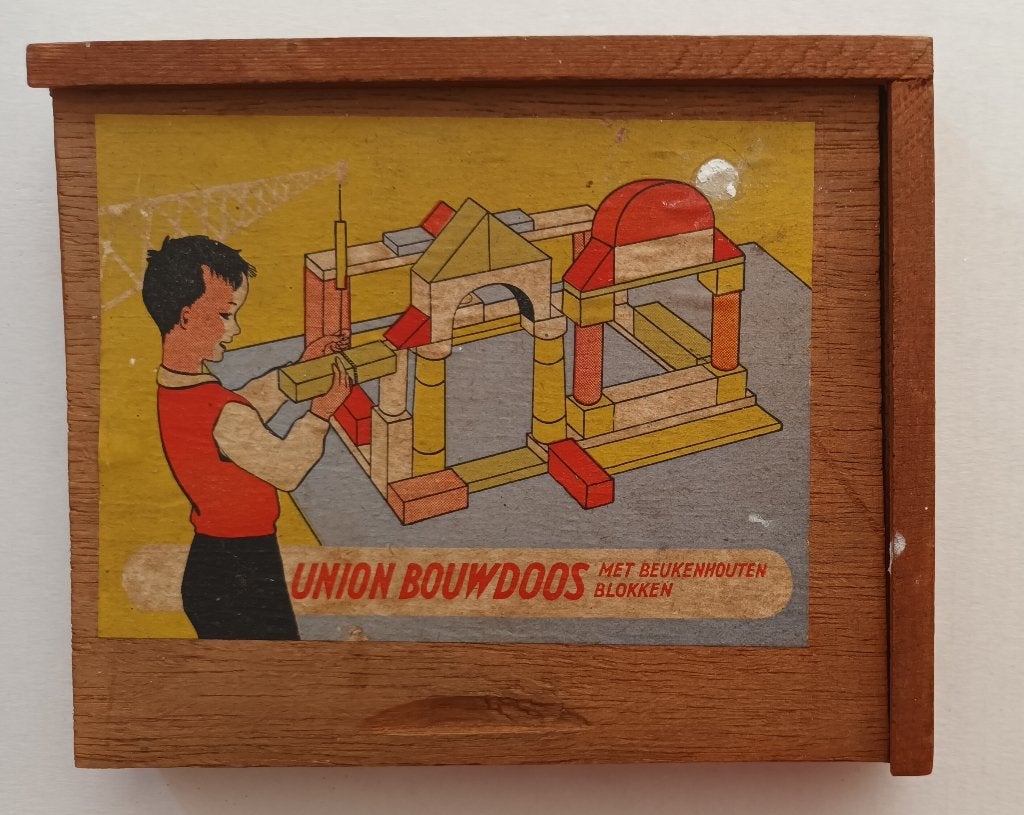 3 Houten bouwdozen, Ophalen of Verzenden