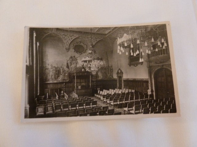 Groningen circa 1945 Interieur Aula Rijks Universiteit, Ophalen of Verzenden, 1940 tot 1960, Ongelopen, Groningen