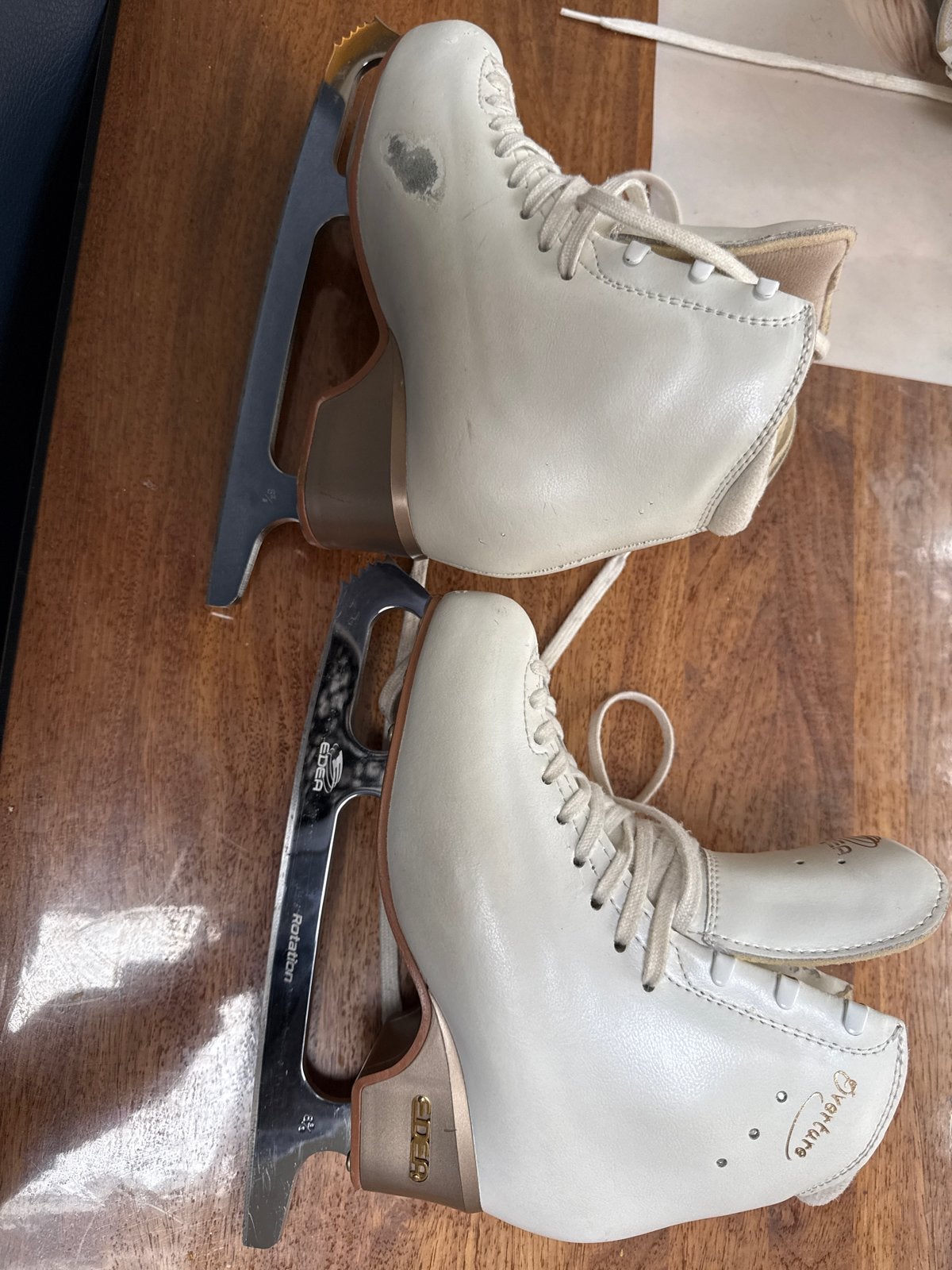 Witte kunstschaatsen - Edea Overture - Maat 225, Ophalen, Gebruikt, Kunstschaatsen, Overige merken