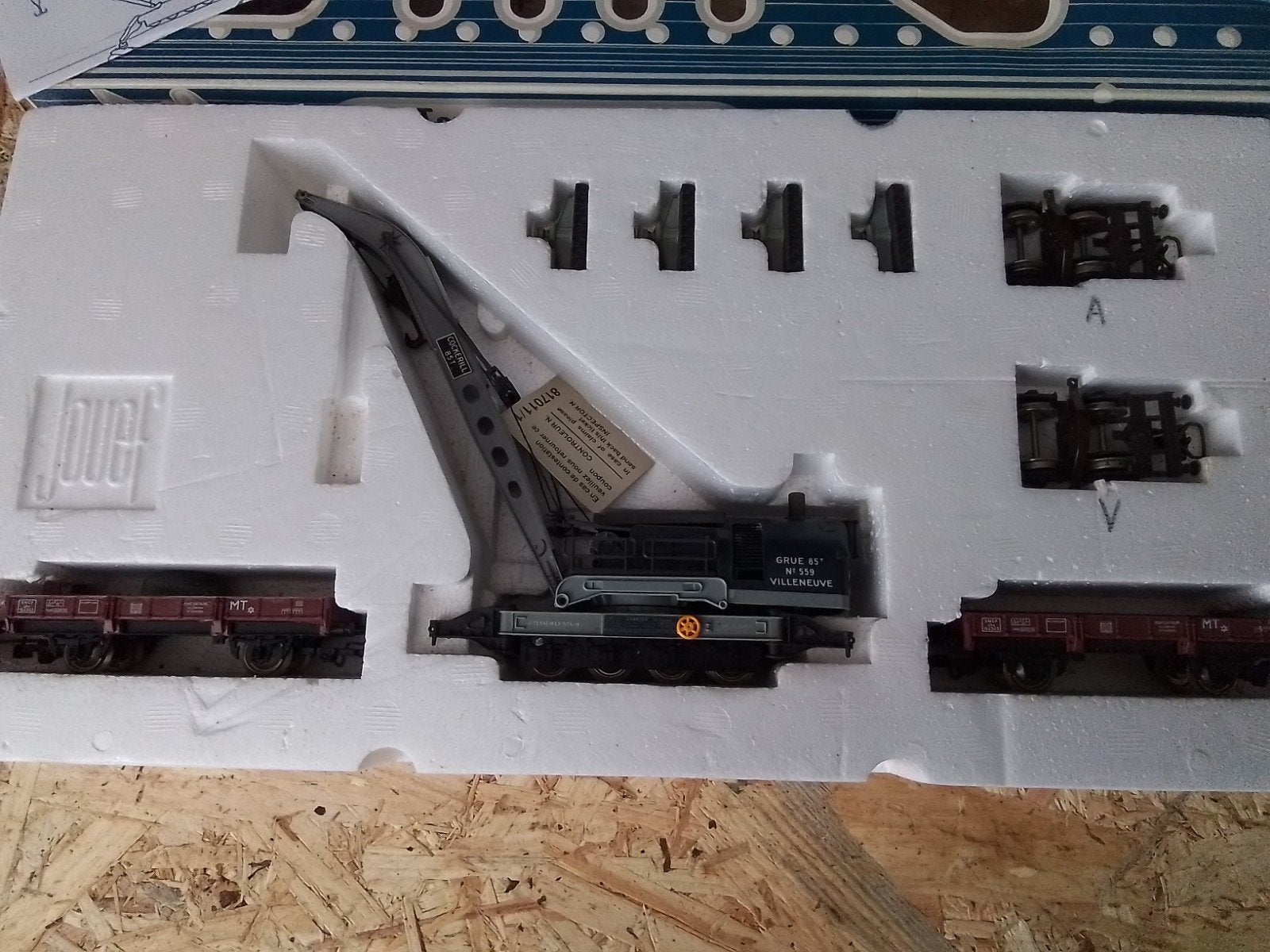 jouef  85 ton sncf  kraanstel, Gelijkstroom, Jouef, Wagon, Ophalen of Verzenden