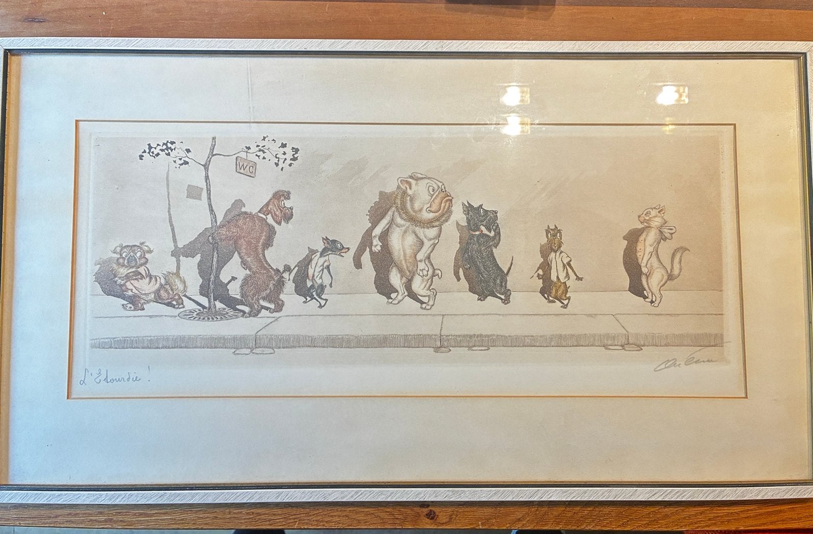 Originele ets Boris O’Klein - L’étourdie! - kunsthandel Koch, Antiek en Kunst, 57 cm, 31 cm, Ets, Ophalen of Verzenden