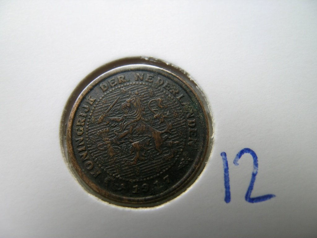 Halve Cent 1917 (nr 12), Postzegels en Munten, Munten | Nederland, Ophalen of Verzenden, Koningin Wilhelmina, Overige waardes