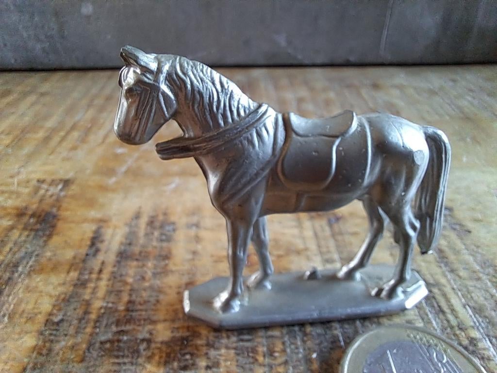 Tinnen miniatuur paard, Antiek en Kunst, Antiek | Tin, Ophalen of Verzenden