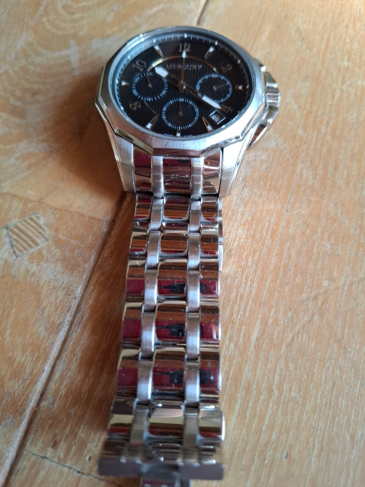 Mercury Swiss Horloge - Zo goed als nieuw, Sieraden, Tassen en Uiterlijk, Horloges | Heren, Ophalen of Verzenden, Staal, Staal