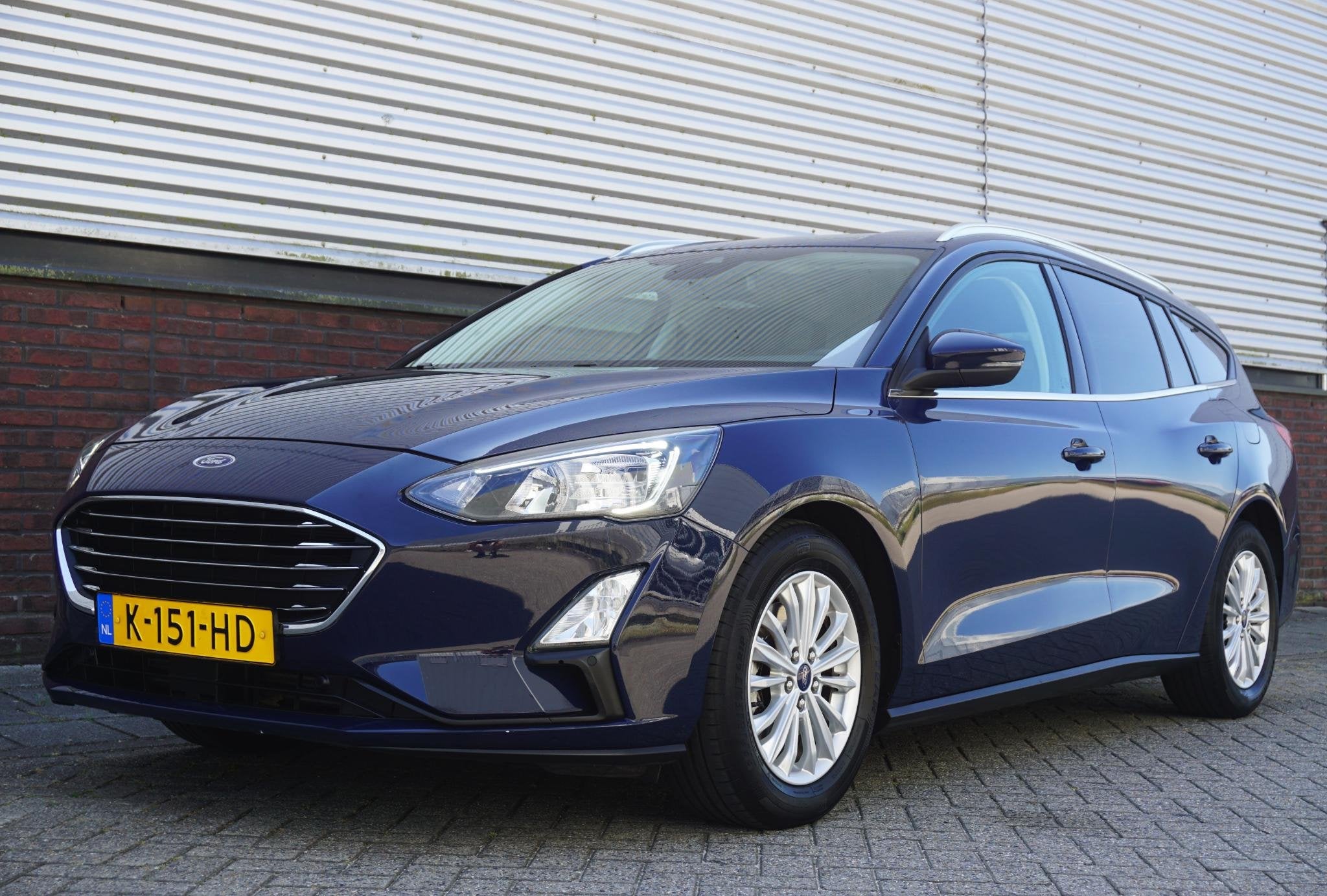 Ford Focus Wagon 1.0 EcoB.125PK Hybrid Titanium X Business/T, Gebruikt, Blauw, Origineel Nederlands, 999 cc