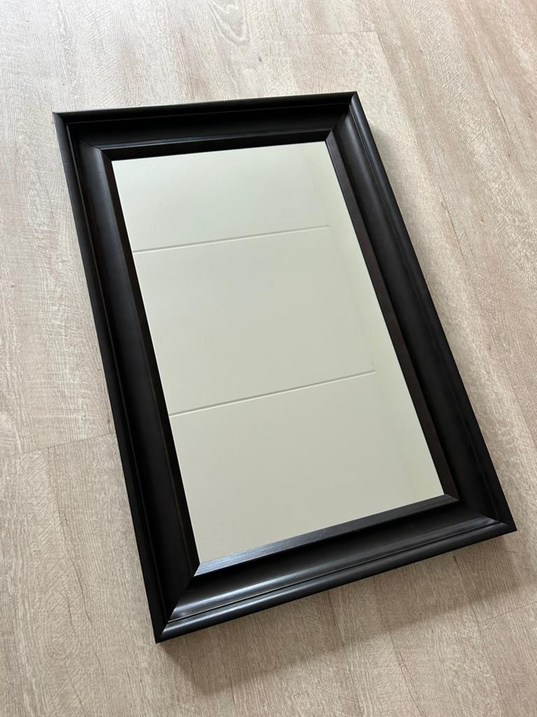 Ikea Hemnes spiegel zwart 90x60 cm, Ophalen, Zo goed als nieuw, Rechthoekig, Minder dan 100 cm
