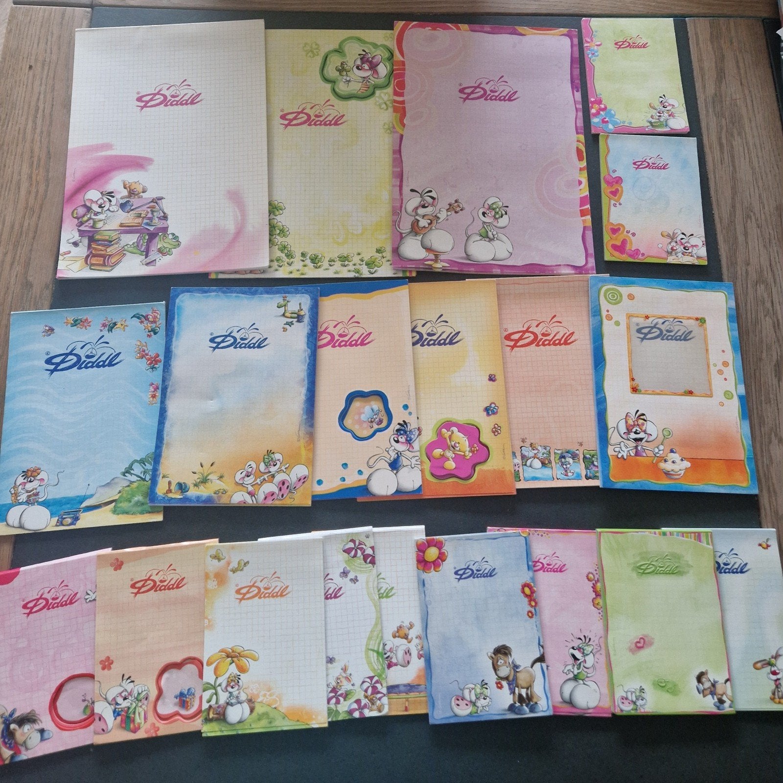 Set van 20 verschillende Diddl blaadjes, Verzamelen, Diddl, Verzenden, Diddl, Zo goed als nieuw, Papier, Kaart of Schrift
