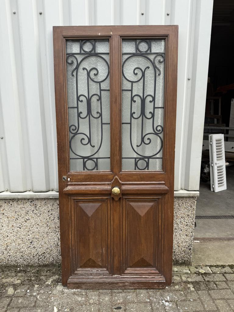 Antieke eiken franse voordeur 98 x 218, La belle porte, Jurgen.hoogenboezem@gmail.com, 80 tot 100 cm, 215 cm of meer