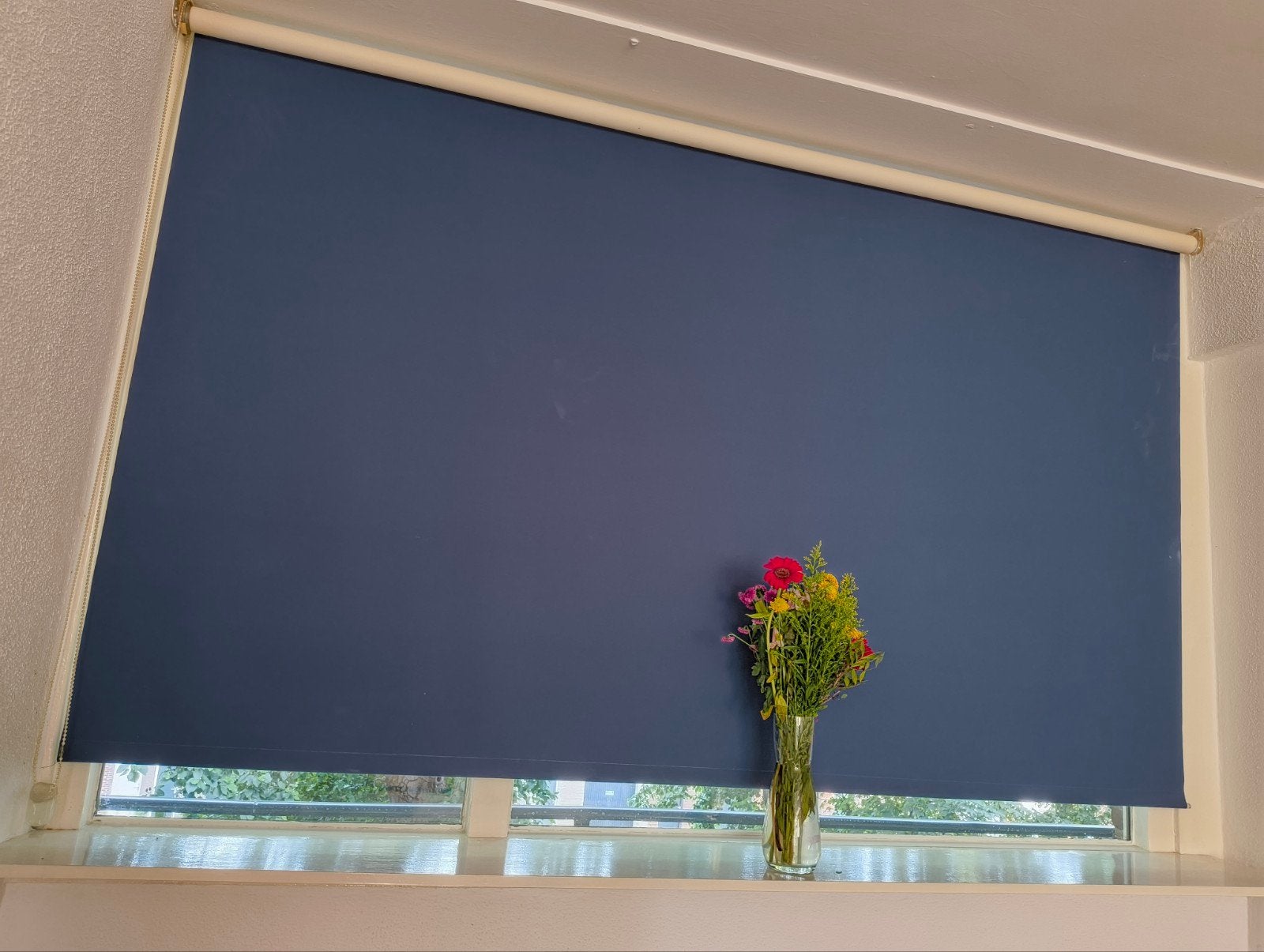 Donkerblauw Rolgordijn - Perfecte Verduistering, Blauw, Ophalen of Verzenden, Rolgordijn, Polyester