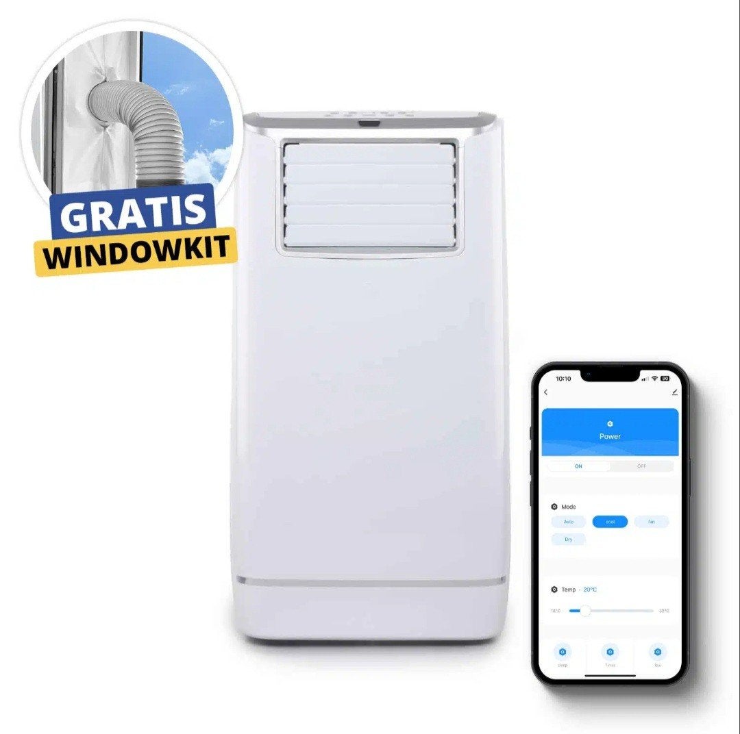 FlinQ Mobiele Airco FQC8152  13000 Btu met App&AB tot 130 M3, Ophalen, Timer, Nieuw, 3 snelheden of meer