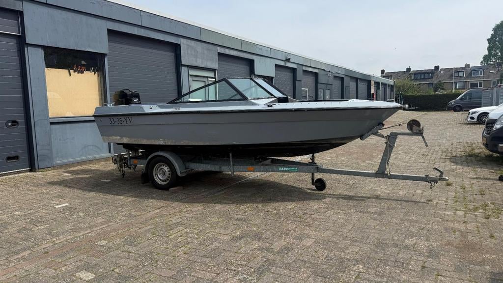Speedboot met 115 PK Mercury en trailer., Watersport en Boten, 70 tot 120 pk, Ophalen of Verzenden, Buitenboordmotor, Polyester