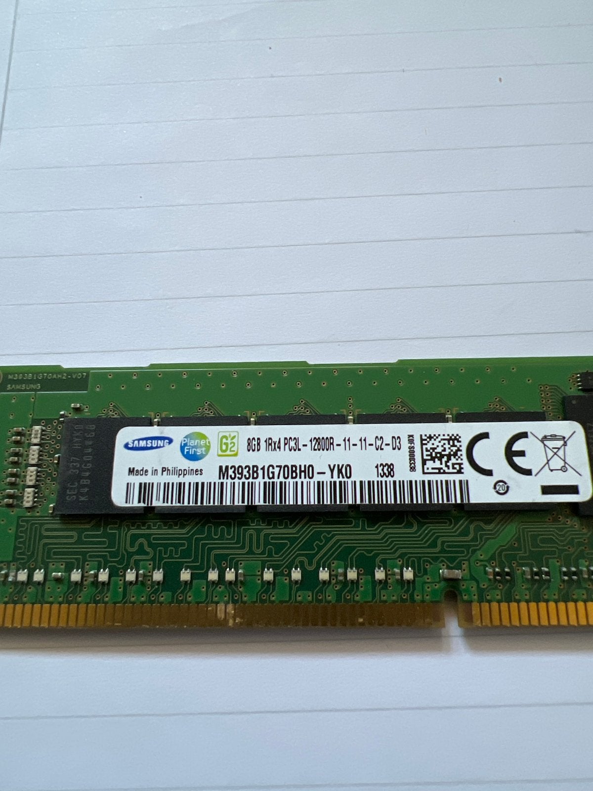 Samsung 8GB DDR3 RAM PC3L-12800R Servergeheugen, Server, 8 GB, DDR3, Ophalen of Verzenden