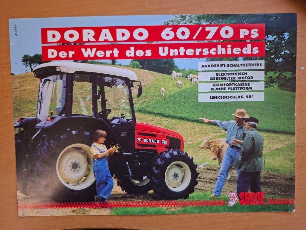 Folder Same Dorado 60 / 70 PK, Ophalen of Verzenden, Gelezen, Tractor en Landbouw