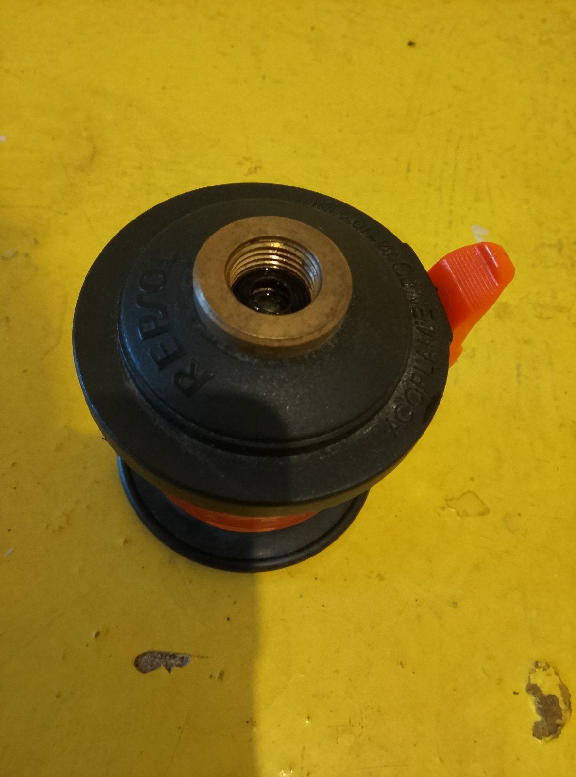 Repsol Gasadapter voor gasflessen, Caravans en Kamperen, Ophalen of Verzenden, Gebruikt