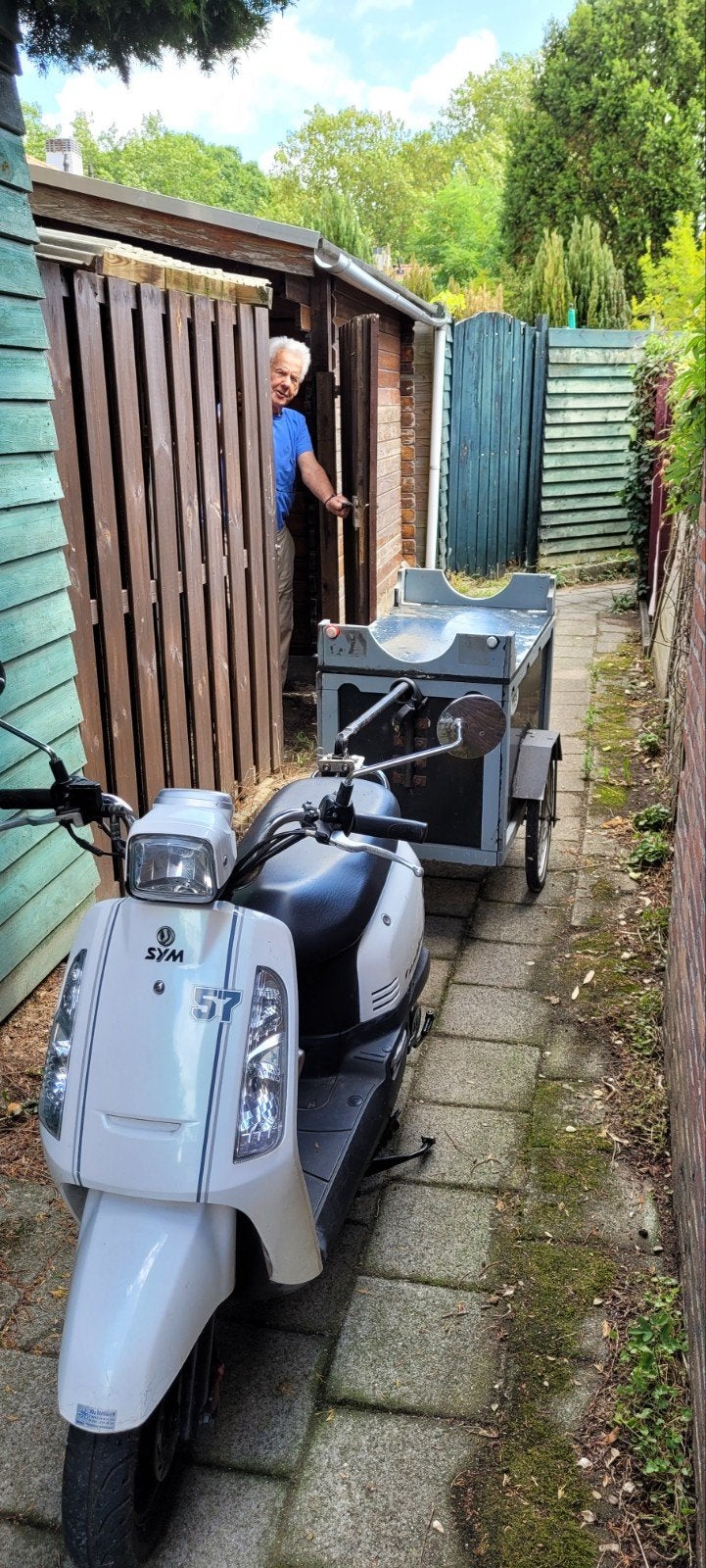 Sym scooter met aanhanger - Ideaal voor boodschappen!, Ophalen, Gebruikt, Benzine, SYM