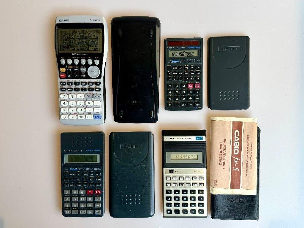 4 CASIO rekenmachines - werkend!, Ophalen of Verzenden, Gebruikt