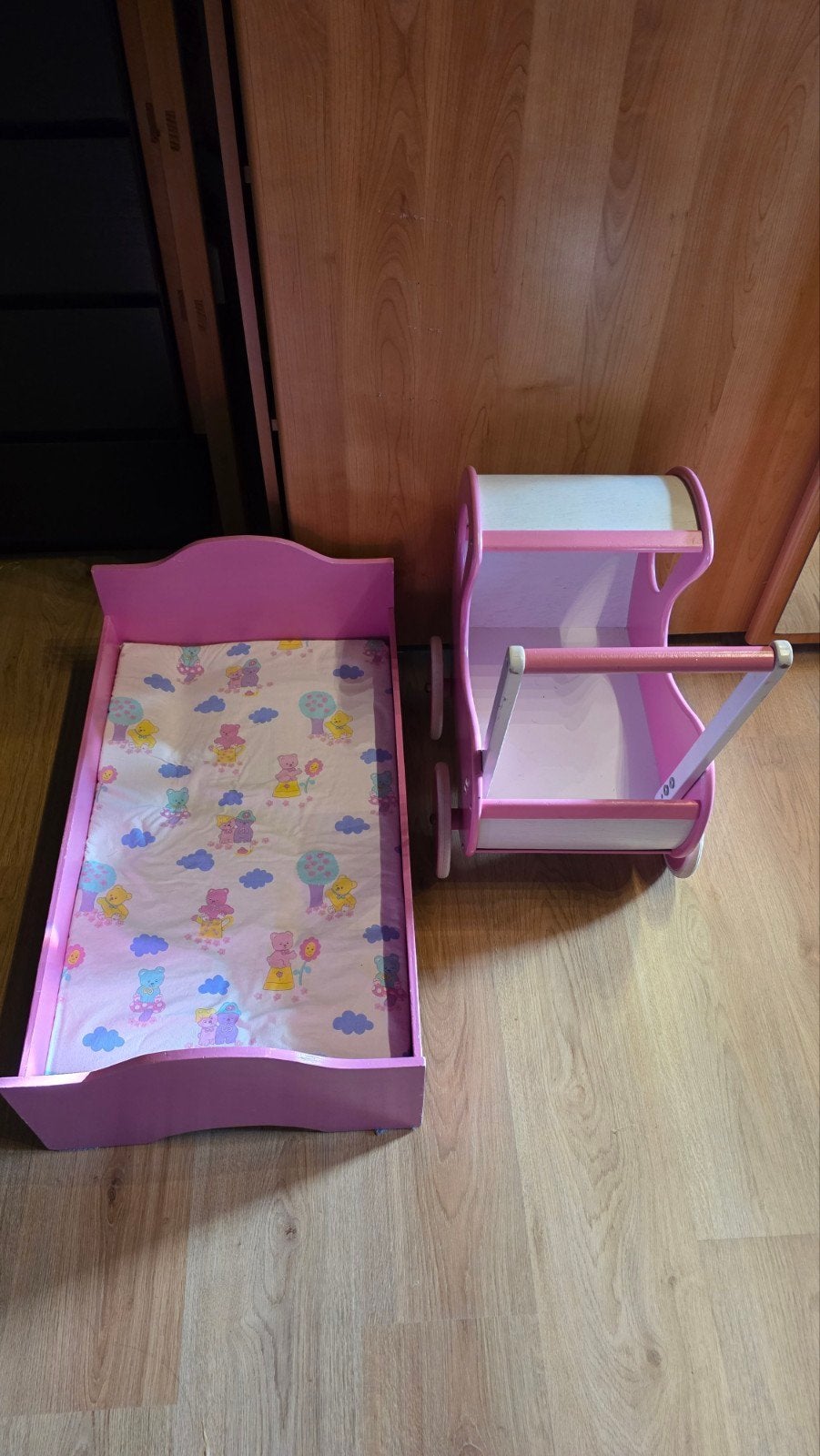Roze poppenwagen en poppenbed, Ophalen, Overige typen