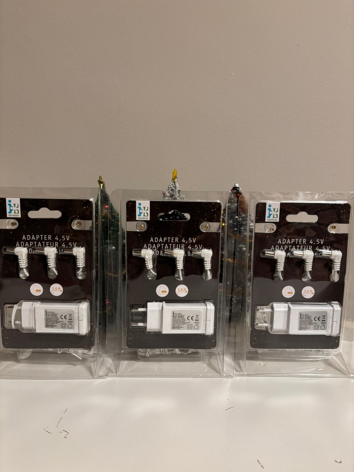 3 nieuwe 4,5 volt adapters, Ophalen of Verzenden, Nieuw