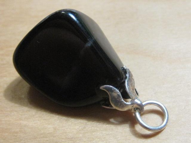 h. 4x aparte edelsteenhanger ZWARTE ONYX (3), Sieraden, Tassen en Uiterlijk, Kettinghangers, Overige voorstellingen, Verzenden