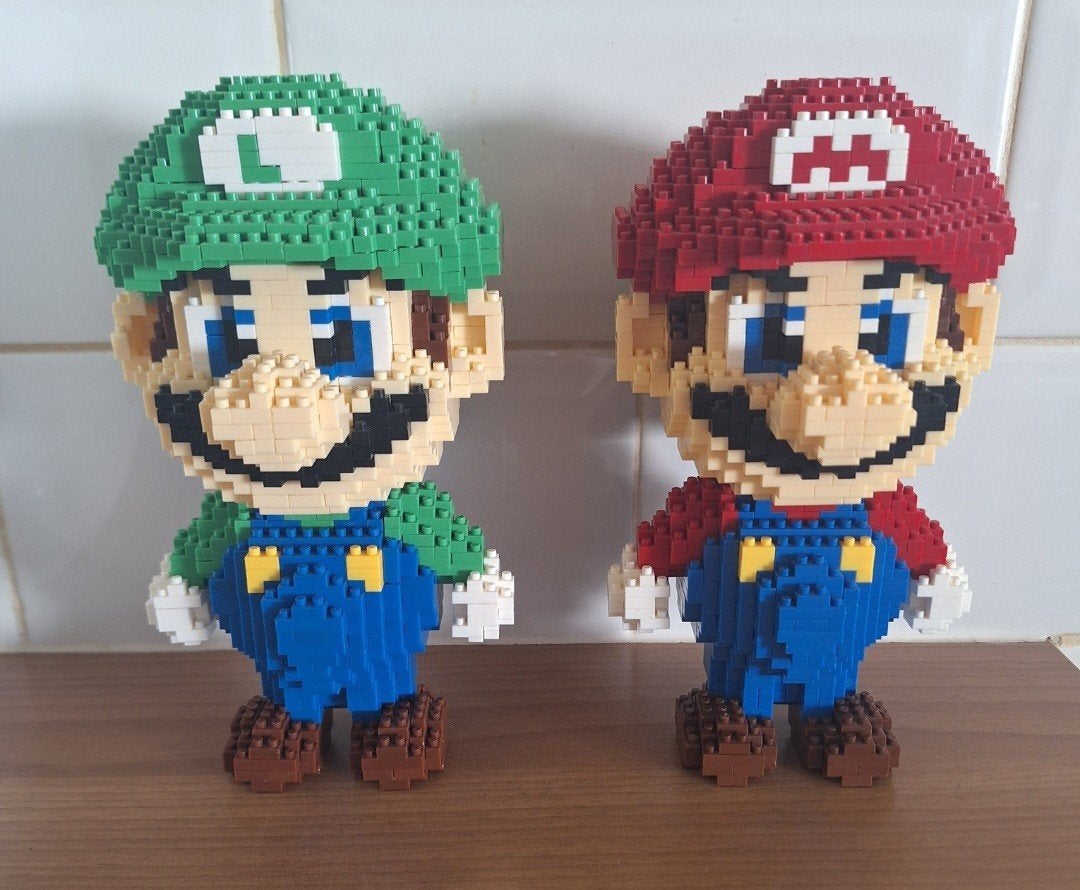lego pop Mario en Luigi, Ophalen of Verzenden, Zo goed als nieuw
