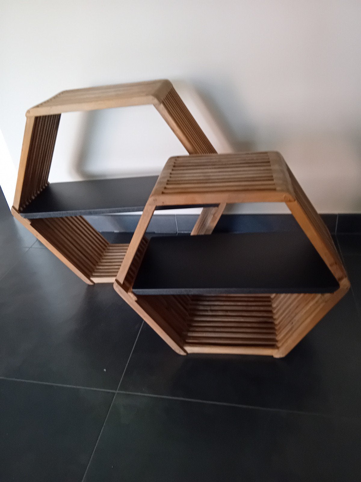 2 sierwand tafeltjes, Huis en Inrichting, Ophalen of Verzenden, Rond, Minder dan 50 cm, Minder dan 100 cm