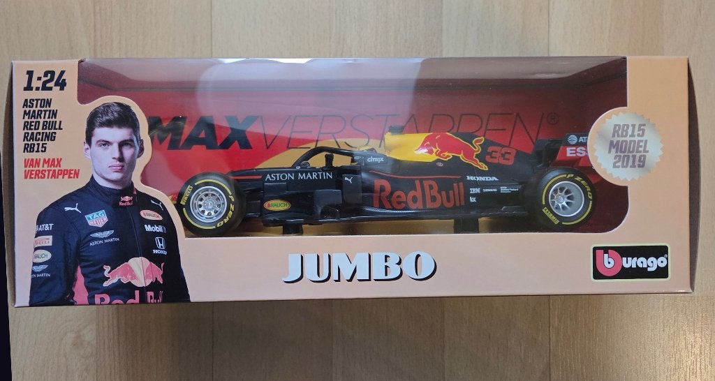 Max Verstappen RB15 2019 Red Bull Racing - Jumbo, Verzenden, Zo goed als nieuw, Auto, Bburago