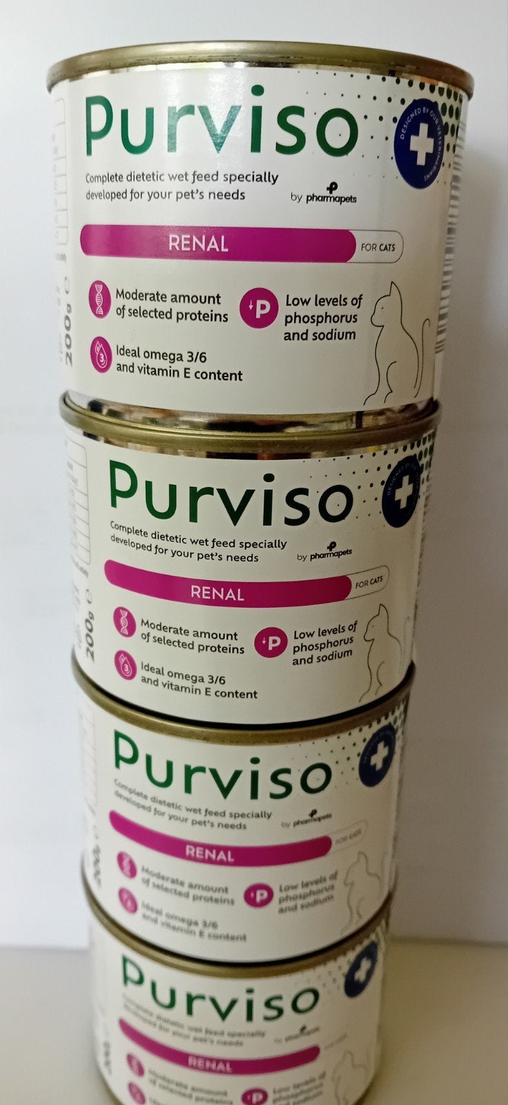Purviso RENAL 200 gram 4 blikjes, Dieren en Toebehoren, Dierenvoeding, Ophalen of Verzenden, Kat