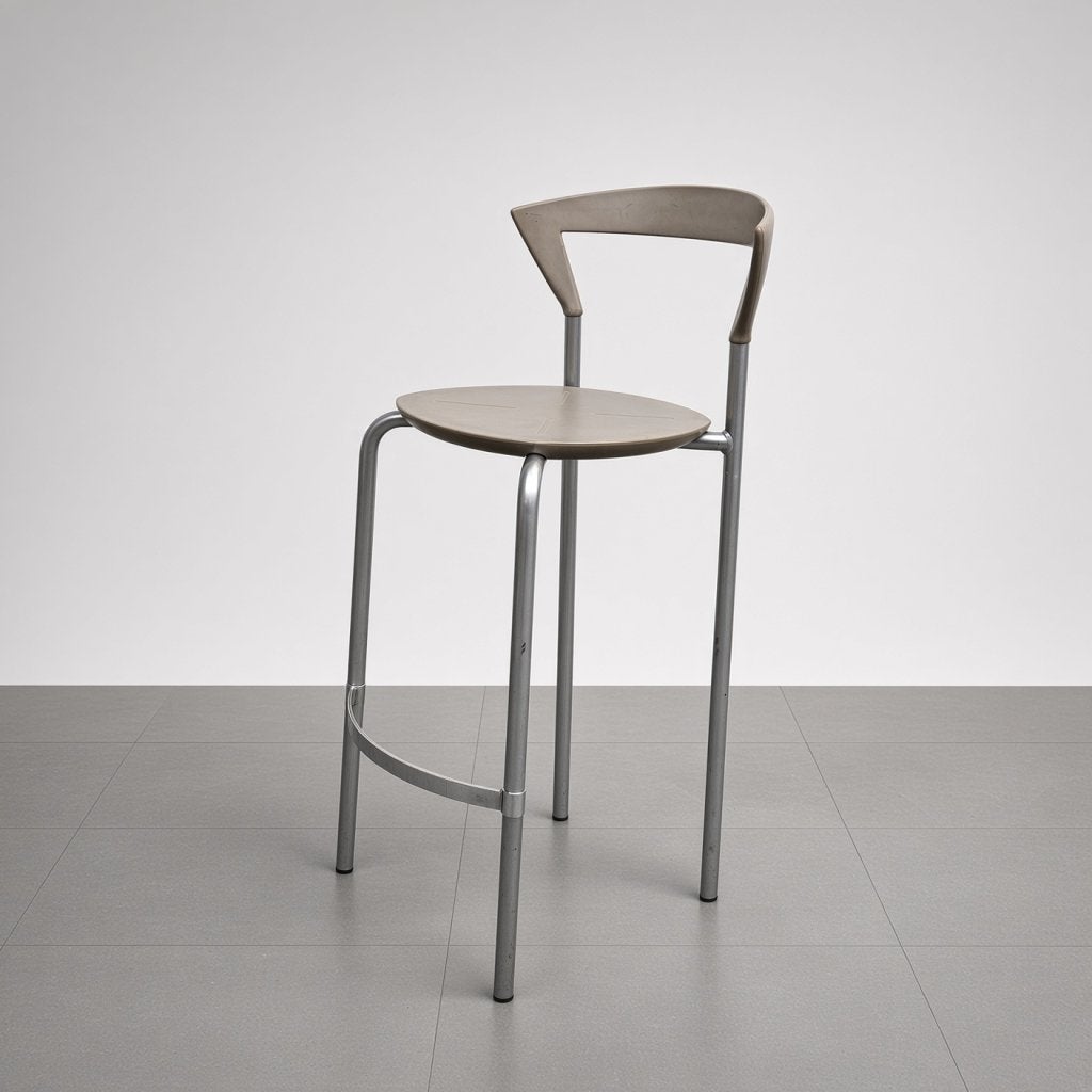 Pelikan Opus design kruk - taupe kunststof zitting, Niet ingevuld, Gebruikt, Niet ingevuld, Niet ingevuld